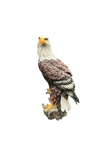 Regal American Weißkopfseeadler auf Baumstumpf Garten Statue - Bild 1 von 5