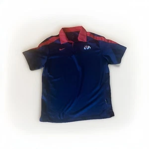 Fresno State Bulldogs Polo Shirt Adult Small Blue Red Nike Dri Fit Swoosh Golf - Picture 1 of 6