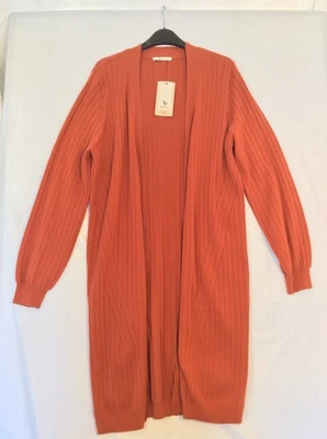 Ladies BNWT brown longline ribbed cardigan size 14 from TU - Image 1 of 4