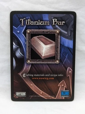 Wow Tcg Titanium Bar Crafting Card - Image 1 of 4