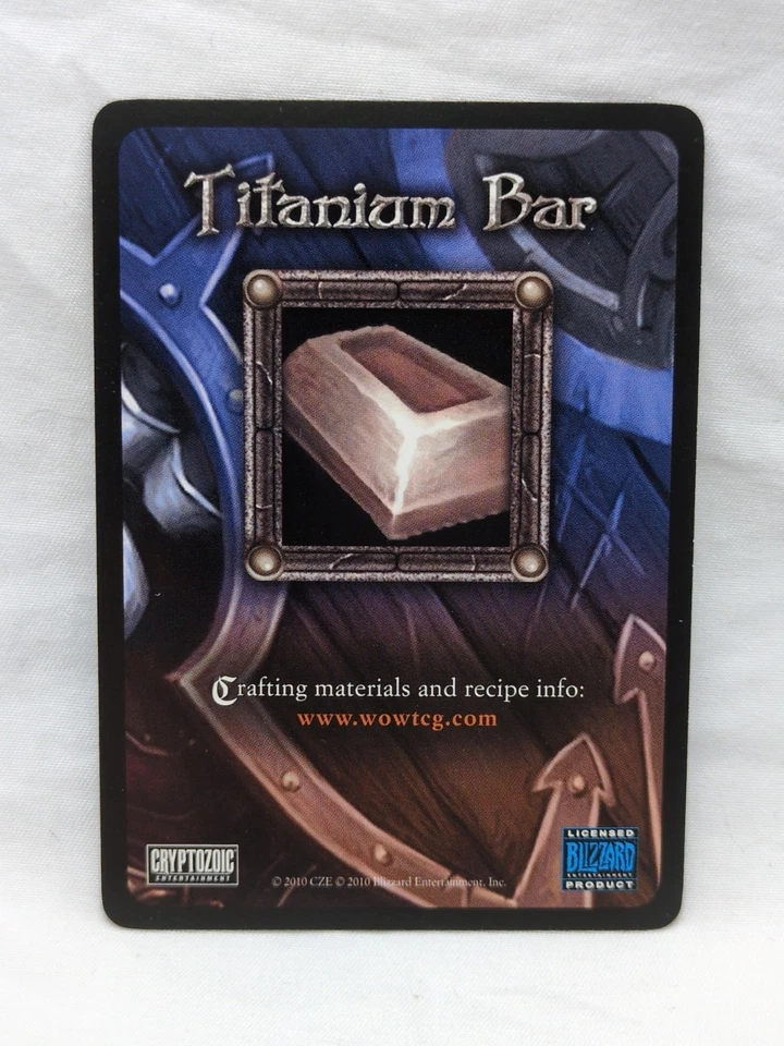 Wow Tcg Titanium Bar Crafting Card - Image 1 of 4