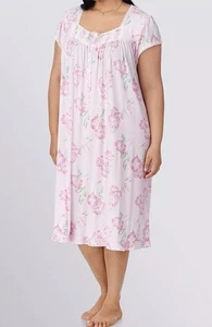 Eileen West 3X Tencel Modal Jersey Walzer Nachthemd rosa Blumen NEU 74 $ - Bild 1 von 4