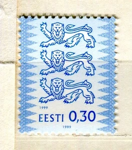 EST_178 1999 Estland Wappen 0,30 Löwen FAUNA FEHLER - 2 mal Jahr 1999 postfrisch - Bild 1 von 1