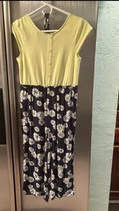 Girl's Size XLG 14/16 Color Yellow/Daisy Print Jumpsuit Romper See Pics - Picture 1 of 5