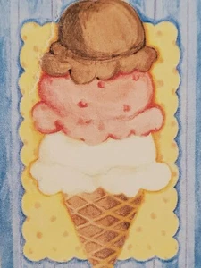 Toland "Neopolatin" decorative 12.5 x 18 Ice Cream garden size flag - Picture 1 of 3