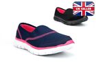Womens Comfort Shoes Ladies Casual Shoes Leisure Trainers Lightweight Navy Black