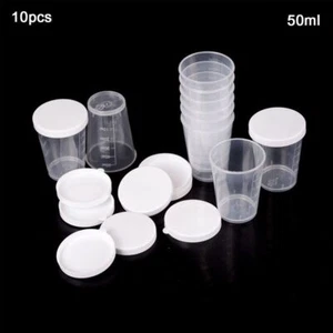 Brand New Measuring Cups Cup Transparent 10pcs 50ml Container DIY Tools - Picture 1 of 12