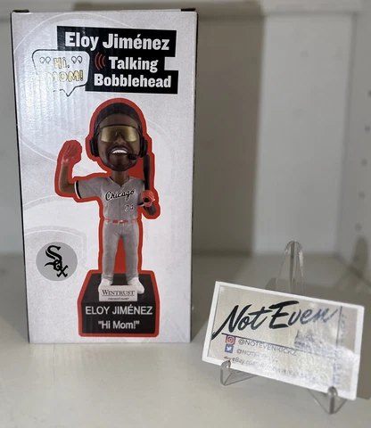 NEW Chicago White Sox Eloy Jimenez Hi Mom Bobblehead SGA 5/13/23 NIB jersey bat Cover