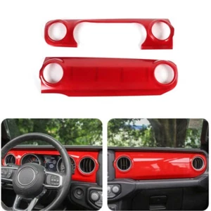 Red Center Console Dashboard Cover Trim For Jeep Wrangler JL &Gladiator 2018+ - Picture 1 of 8