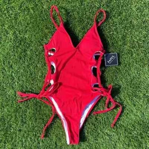 Zaful Red Swimsuit One piece Ladies Size S - Picture 1 of 7