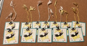 Lot 12 Vintage Gibson  Bunny Magician Bridge Tally Cards 