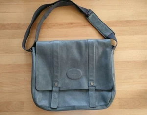 Longchamp Paris Leather Messenger Bag Gray Men Bag Original Popular JPN Vintage - Picture 1 of 10