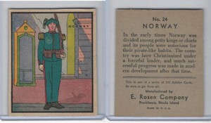 R139 E. Rosen, Soldier Cards, 1932, #24 Norway