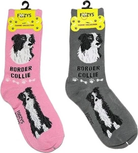 Border Collie Dogs Companion Dog Rescue British 2 Pairs Women's Foozys Socks - Picture 1 of 7
