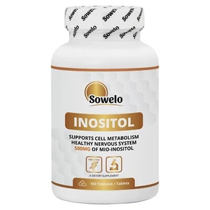 Inositol (Myo-Inositol) 500mg Tablets – Hormonal Balance & Mood Support – Sowelo - Picture 1 of 11