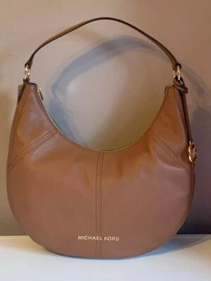 Michael Kors Bedford Crescent Leather Large Shoulder Bag Brown NWT £340 - Image 1 of 4