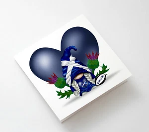 Personalised Gonk Gonks Gnome Rugby Scotland Birthday Card Boyfriend Husband - Picture 1 of 1