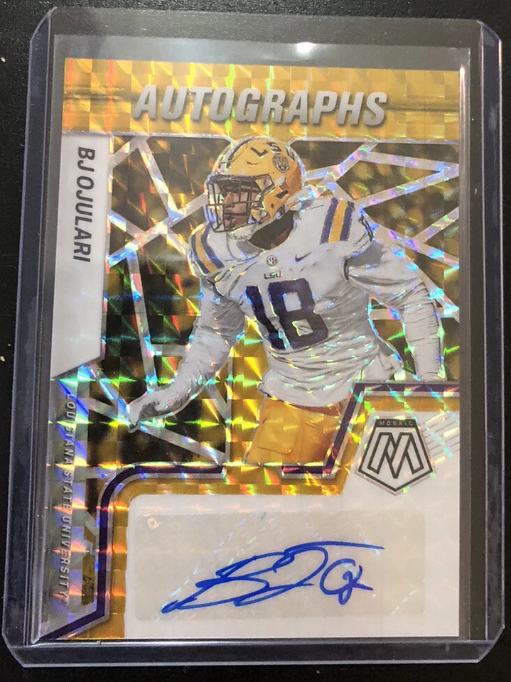 BJ OJULARI - 2023 Mosaic Draft Gold Rookie Autograph /10 SSP - LSU RC CARDINALS - Image 1 of 2