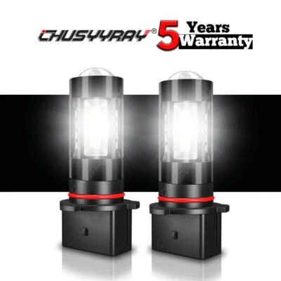 2pc LED Fog Light Bulbs For Toyota Highlander 2011-2012 2013 6000K White PSX26W - Image 1 of 4