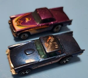 2 - 1977 Hot Wheels Malaysia 1957 T-Bird Purple & Blue Mattel Car Lot Loose - Picture 1 of 5