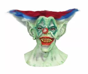 OUTTA CONTROL CLOWN LATEX MASK HORROR ADULT HALLOWEEN COSTUME ACCESSORY - Picture 1 of 1