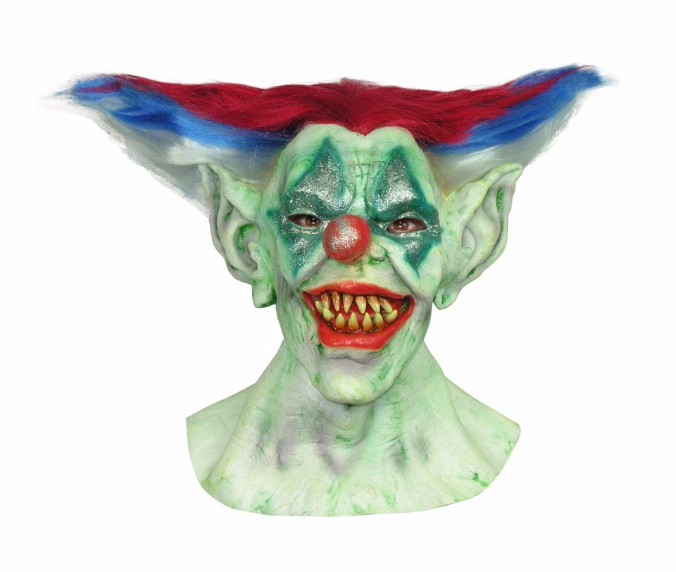 OUTTA CONTROL CLOWN LATEX MASK HORROR ADULT HALLOWEEN COSTUME ACCESSORY - Image 1 of 1