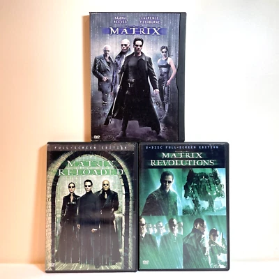 THE MATRIX / THE MATRIX RELOADED / THE MATRIX REVOLUTIONS (DVD) Action Sci-Fi - Image 1 of 4