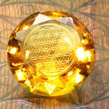 Tachyonen Diamant Blume des Lebens  gelb 45 Energie Jophiel 3. Chakra