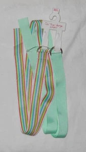 Girls Teens On The Verge 2 Ribbon Belt Preppy Green Pink Blue White Sz M/L 40" - Picture 1 of 1