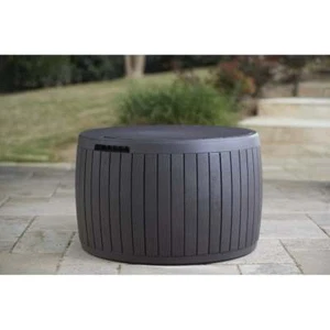 Keter Circa Wood-Style Outdoor Garden Weatherproof Storage Chest Box - UV Stable - Picture 1 of 9