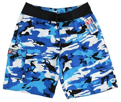 Pantalones Cortos de Pesca Pelagic Para Hombre 222, Pantalones Cortos de Camuflaje Estampado de Peces de Alto Rendimiento Foto 1 de 4