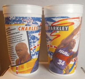 Nothing But Net Jugador Más Valioso Charles Barkley, Phoenix Suns Cup Juego de 2 De Colección 1993 - Imagen 1 de 3
