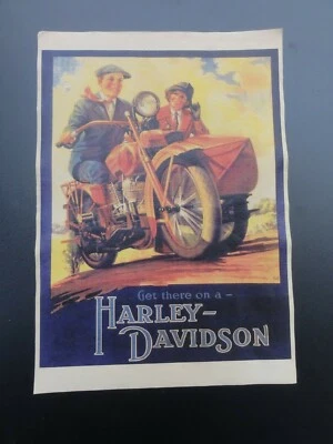 Altes Harley-Davidson Get there on a  Werbeplakat Nr1 - Bild 1 von 4