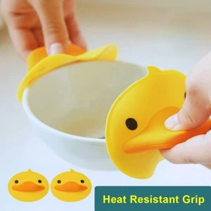 Ente Heißhandschuh Greifer für Ofen Mikrowelle Geschirr Töpfe Deckel 2er Set lustig süß - Bild 1 von 7