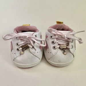 Zapatos Build-A-Bear Rosa Blanco Skechers Zapatos con Cordones Corazón Dije - Imagen 1 de 8