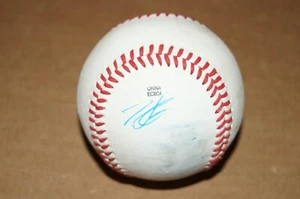 FIRST RD PICK HANK CONGER SIGNED OML GAME USED BASEBALL - Picture 1 of 2