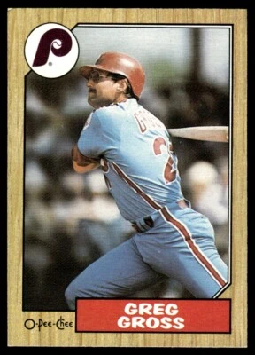 1987 O-Pee-Chee #338 Greg Gross - Philadelphia Phillies - Image 1 of 2