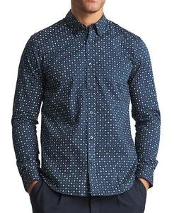 Oxford Long Sleeve Shirt Mens 2XL Ben Sherman Retro Print Button Down - Picture 1 of 1