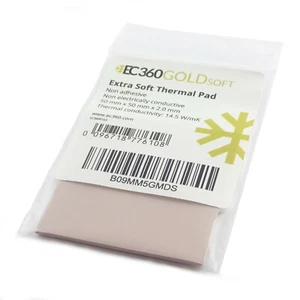 EC360® GOLD SOFT 14,5W/mK Wärmeleitpad (50 x 50 x 2,0 mm) I ThermalPad GPU RAM - Picture 1 of 7
