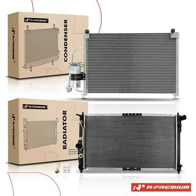 Kit de refrigeración de radiador y condensador de aire acondicionado para Daewoo Lanos 1999-2002 L4 1,5 L L L4 1,6 L Foto 1 de 4