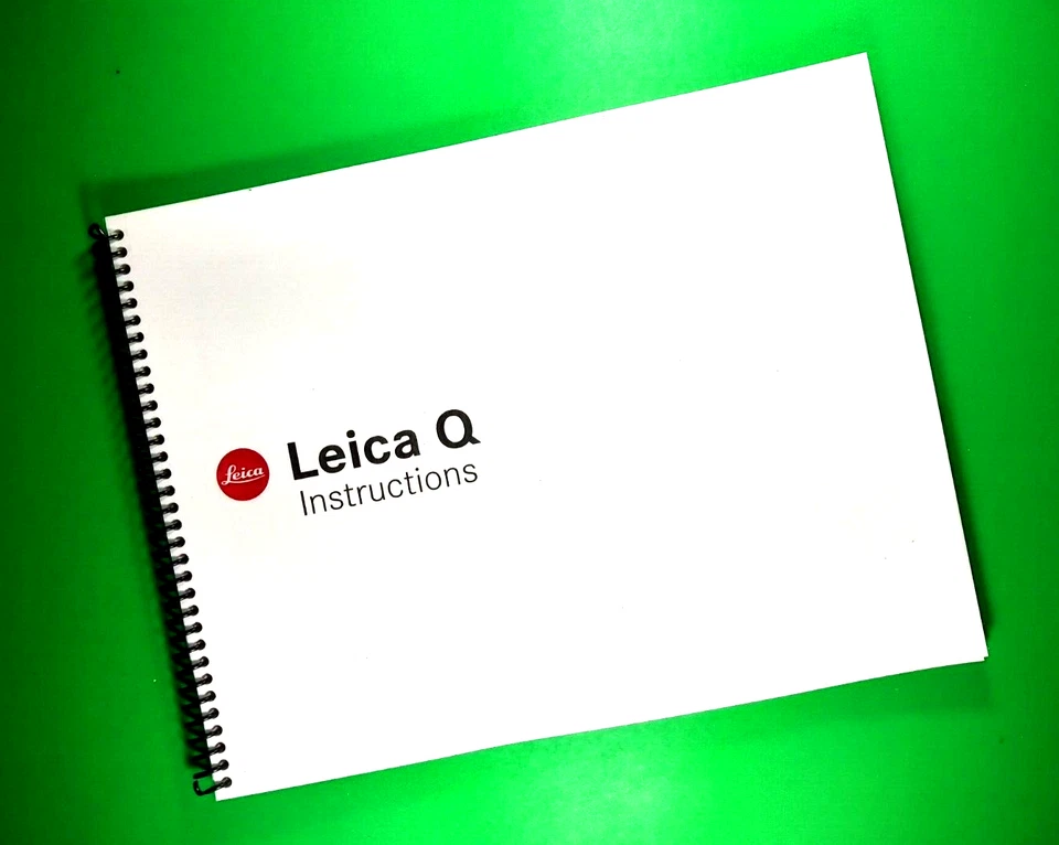 ¡Manual del propietario para cámara Leica Q 129 páginas con cubiertas transparentes! Foto 1 de 1