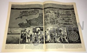 ENGLISH CHANNEL ELECTRICAL CABLE 1953 PROJECT ART PICTORIAL ENGLAND-FRANCE LINK - Picture 1 of 1