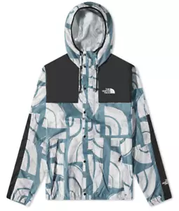 The North Face Mens Seasonal Mountain Jacket / BNWT / Goblin Blue Woodblock - Picture 1 of 5