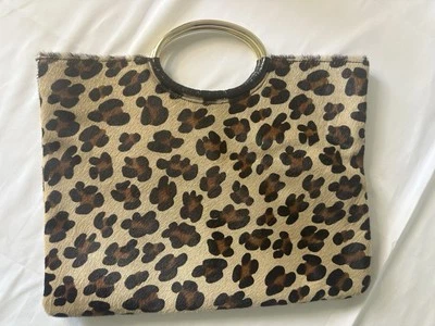 bolsa de mão de couro maurizio taiuti falsa para estampa animal feita na Itália - Imagem 1 de 4