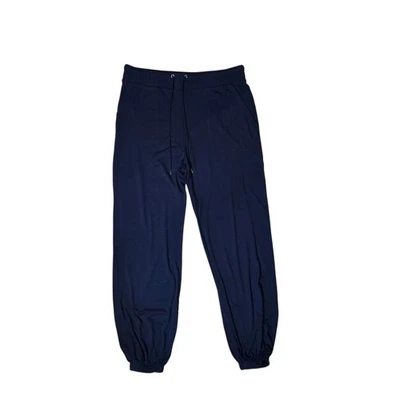 Pantalones de chándal J.Crew para mujer azul marino Lyocell M suave con cordón cintura con puños Foto 1 de 4