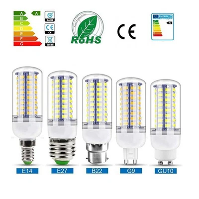 chip GU10 G9 LED Bulb E27 LED E14 Corn Light SMD2835 220V warm/white Home Lamp - Bild 1 von 4