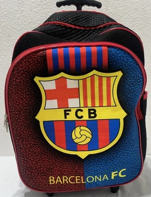 Mochila con ruedas del club de fútbol del FC Barcelona para niños o adultos Foto 1 de 4