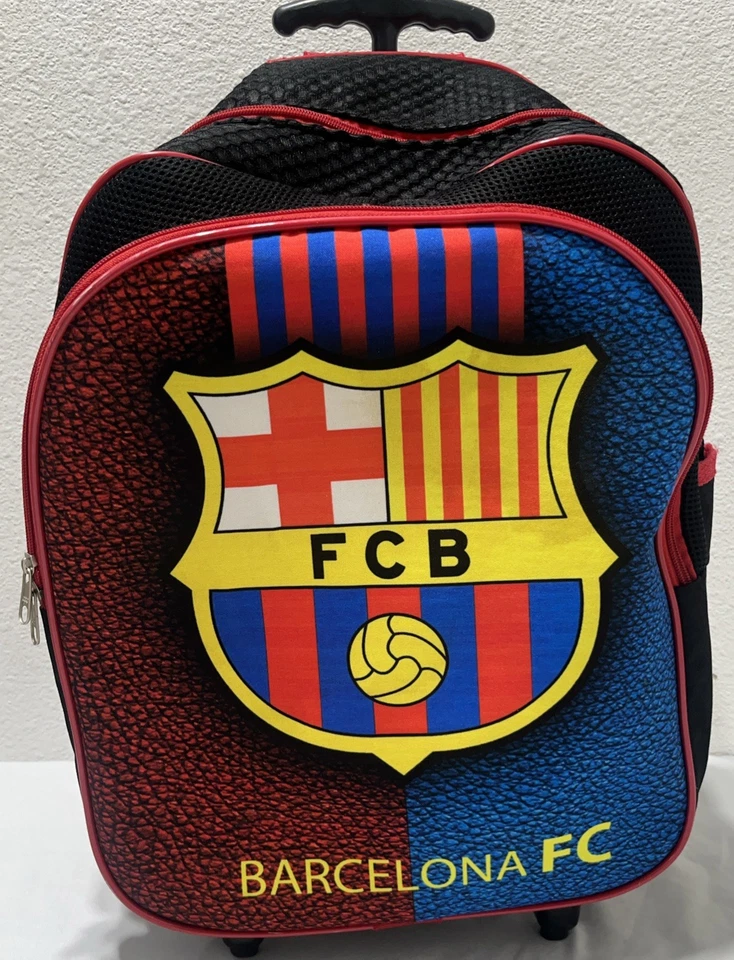 Mochila con ruedas del club de fútbol del FC Barcelona para niños o adultos Foto 1 de 4