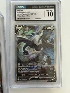CGC 10 GEM MINT Lugia V 186/195 Alternative Alt Art Ultra Silver Tempest Pokemon - Bild 1 von 1