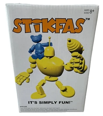 STIKFAS MECHANA SEGMENTED ROBOT  W/TEDDY BEAR ACTION FIGURE KIT. 2002 HASBRO MIB - Image 1 of 4